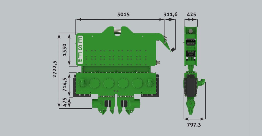 ESF55NF Serbest Salınım Vibro Çakıcı